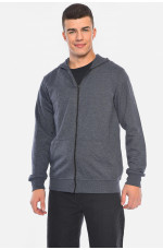 Кофта мужская на молнии темно-серого цвета 193028L