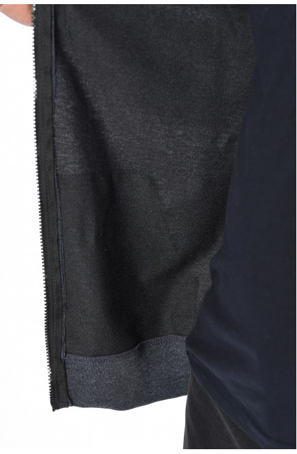 Кофта мужская на молнии темно-серого цвета 193028L