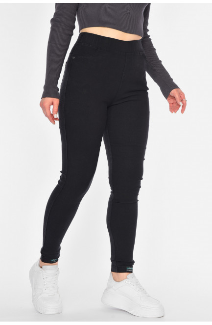 Джинсы женские зауженные черного цвета 193884L