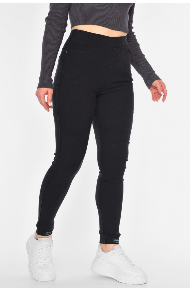 Джинсы женские зауженные черного цвета 193884L