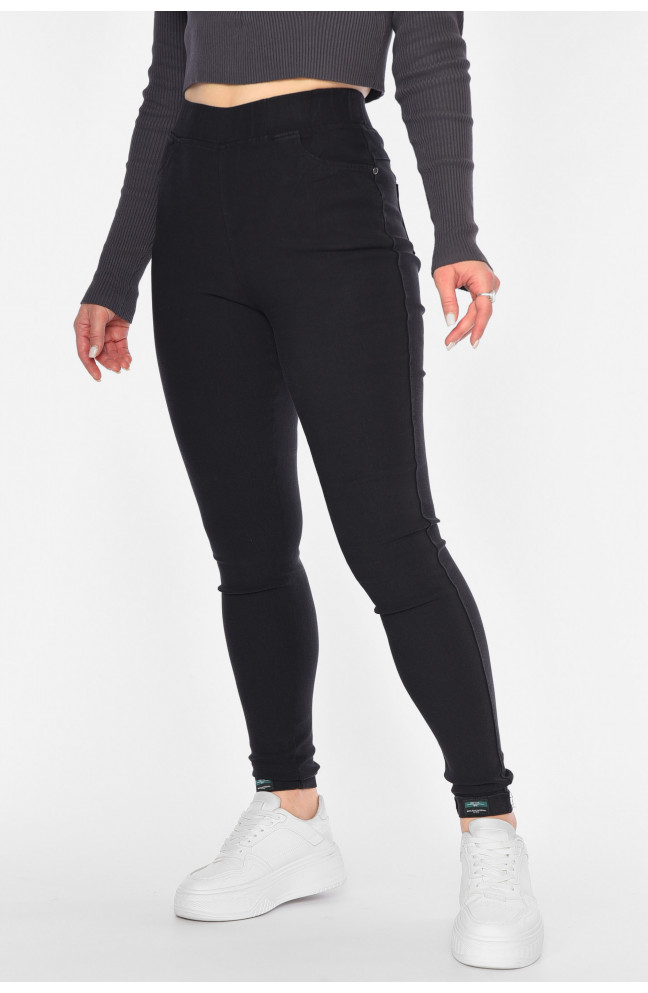Джинсы женские зауженные черного цвета 193884L