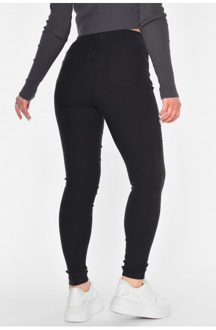 Джинсы женские зауженные черного цвета 193884L