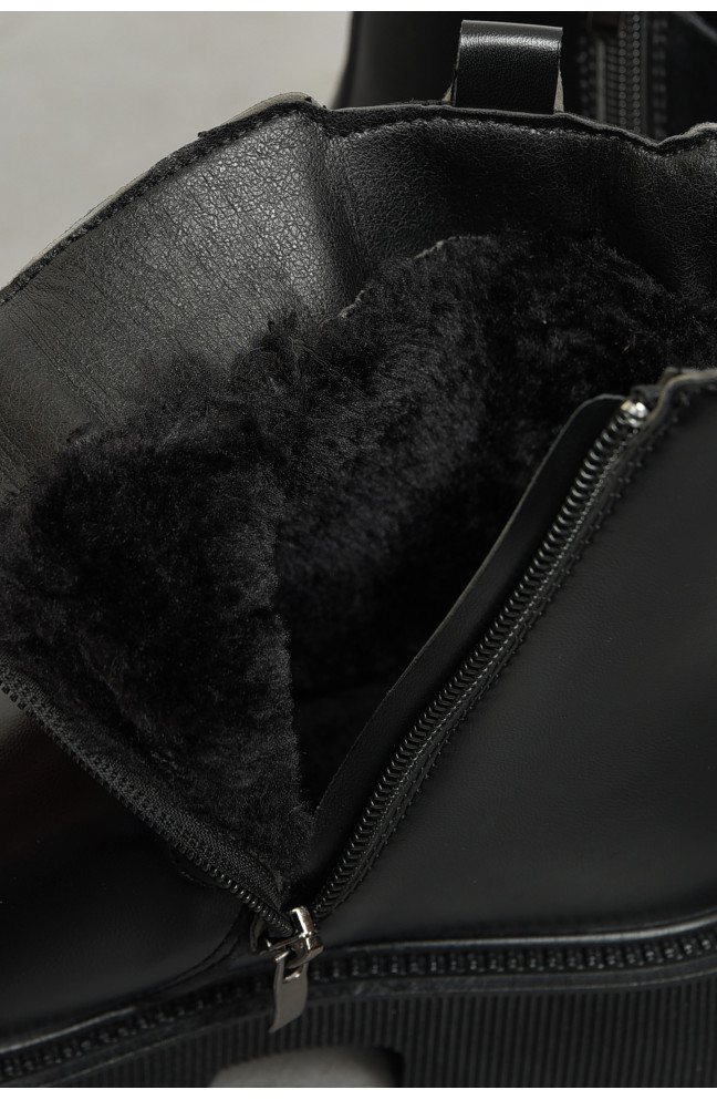 Ботинки женские зимние черного цвета на меху 193905L