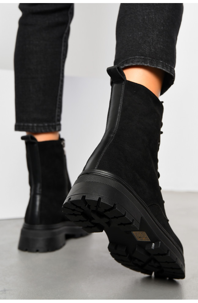 Ботинки женские зимние черного цвета 194060L