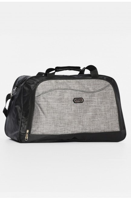 Сумка дорожная унисекс черно-серого цвета 194197L