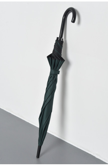 Зонт полуавтомат трость тёмно-зеленого цвета 194263L