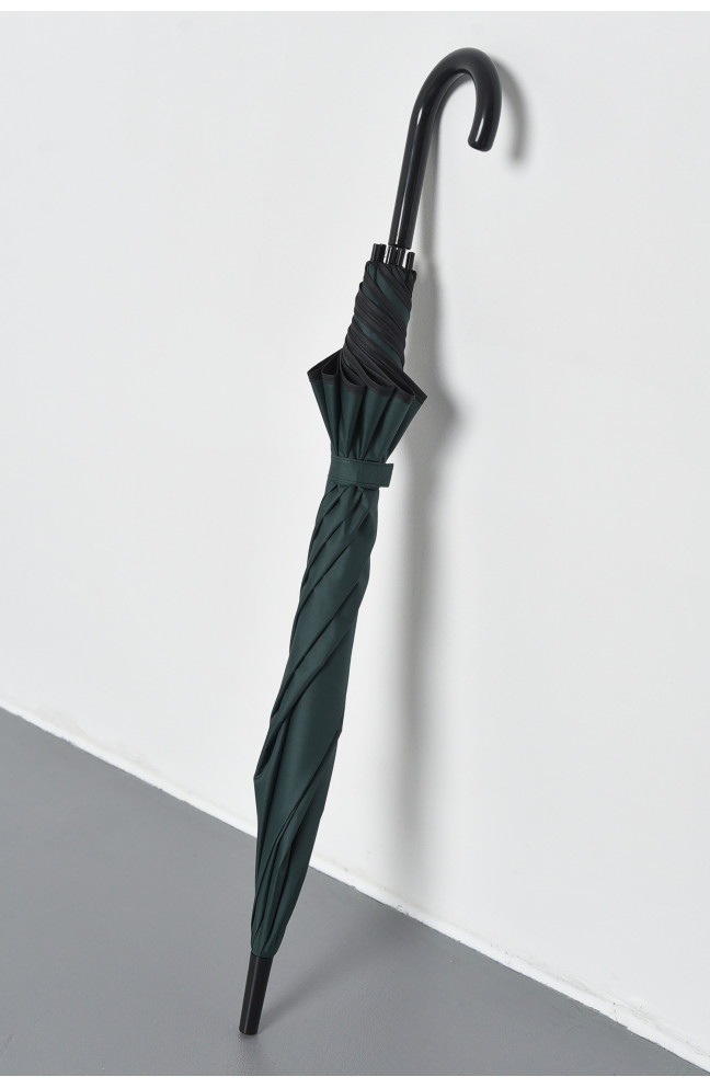 Зонт полуавтомат трость тёмно-зеленого цвета 194263L