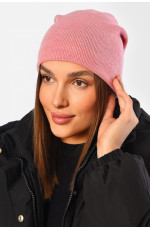 Шапка женская демисезонная розового цвета 194597L