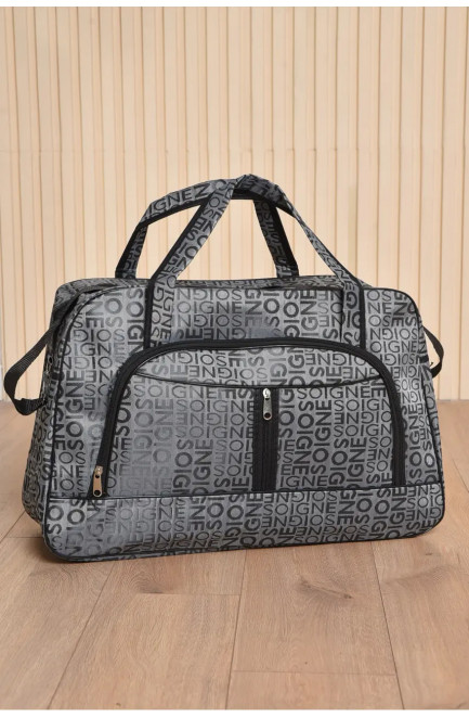 Сумка дорожная унисекс серого цвета 194611L