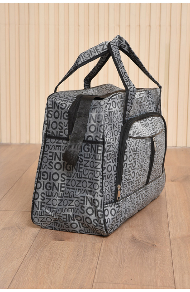 Сумка дорожная унисекс серого цвета 194611L