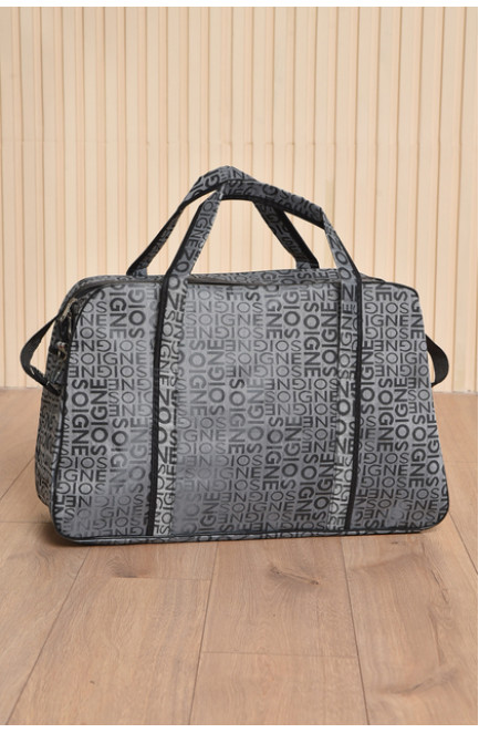 Сумка дорожная унисекс серого цвета 194611L