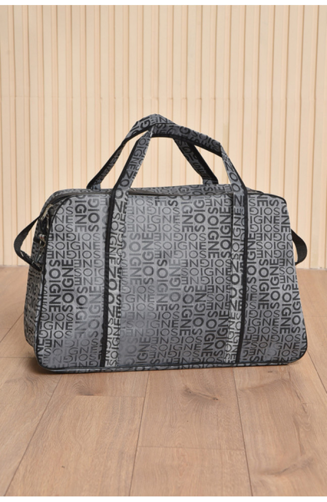 Сумка дорожная унисекс серого цвета 194611L