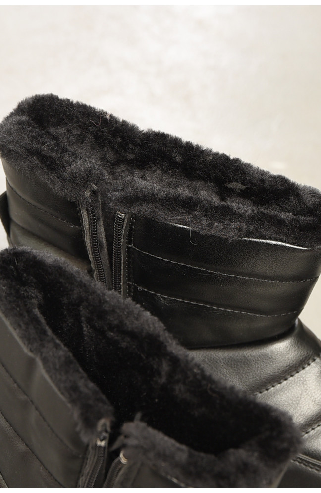 Дутики женские на меху черного цвета 195188L