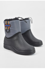 Дутики детские на меху черно-серого цвета 195782L