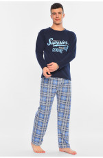 Пижама мужская утеплённая тёмно-синего цвета 196170L