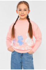 Свитер детский для девочки розового цвета 196215L