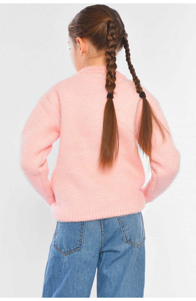 Свитер детский для девочки розового цвета 196215L