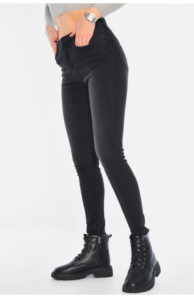Джинсы женские скинни черного цвета 196229L