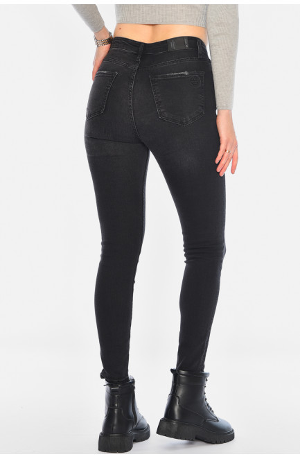 Джинсы женские скинни черного цвета 196229L