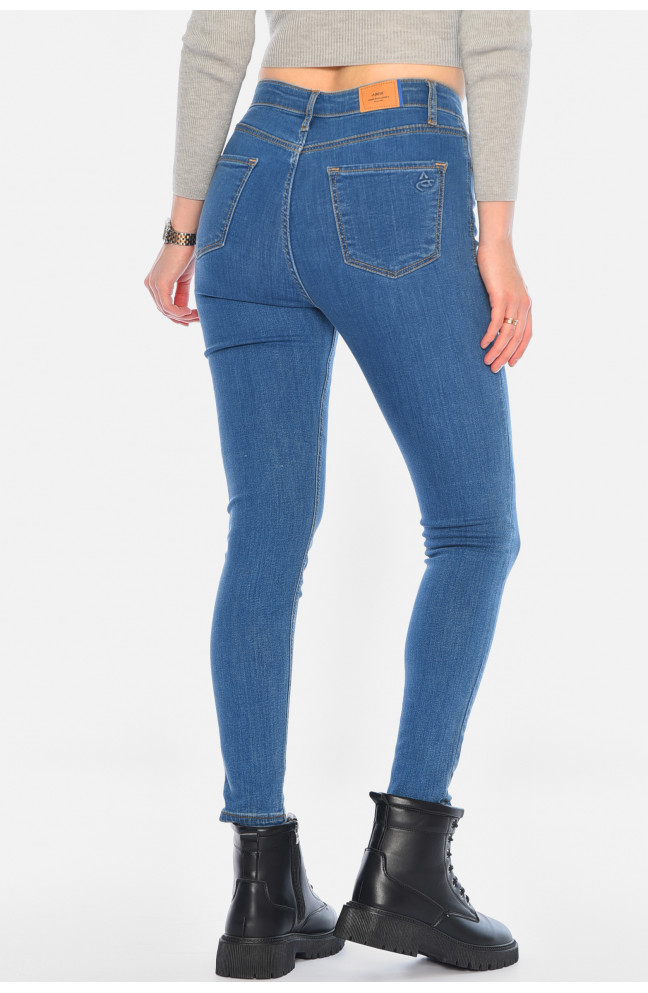 Джинсы женские скинни синего цвета 196235L
