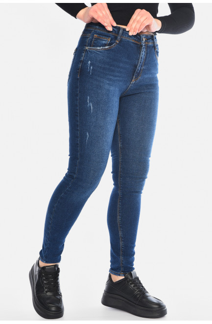 Джинсы женские скинни темно-синего цвета 196260L