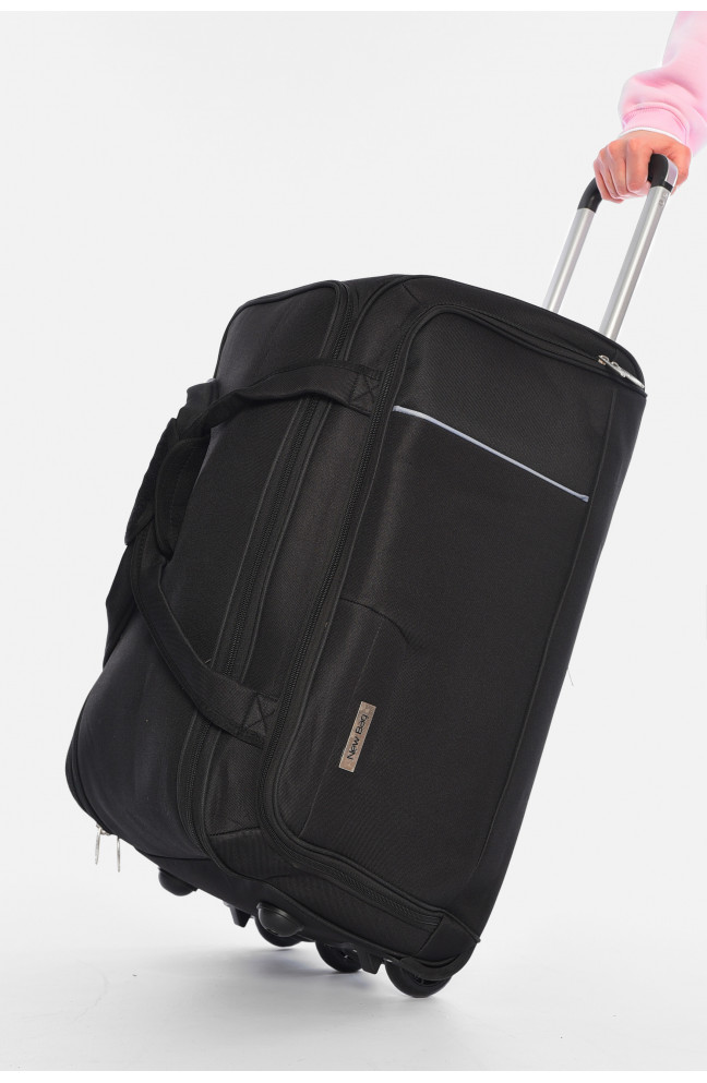 Чемодан дорожный на 3 колесах черного цвета 80л 196315L