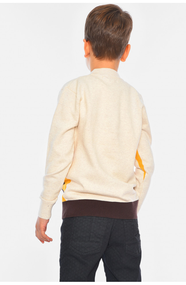 Свитер детский для мальчика молочного цвета 196333L