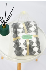 Набор полотенец из микрофибры банное+для лица темно-серого цвета 196438L