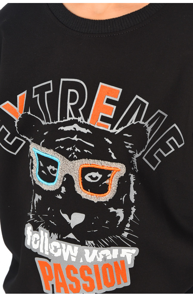 Свитшот детский для мальчика черного цвета 196569L