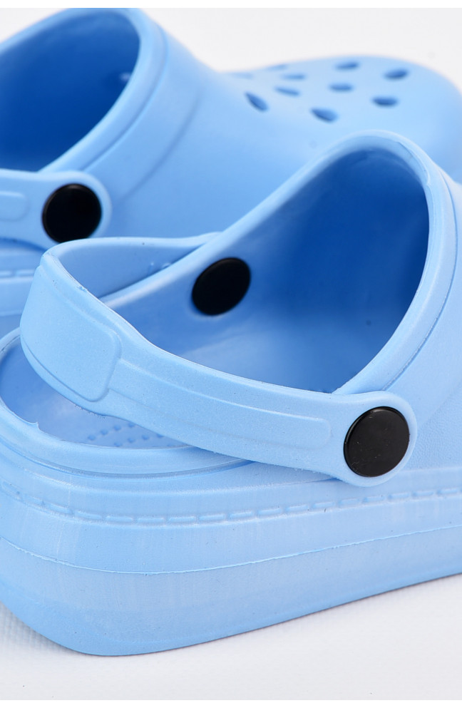 Кроксы детские голубого цвета 196805L