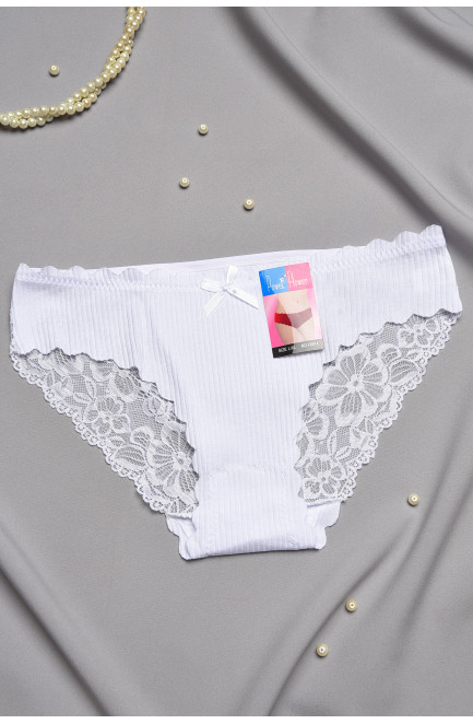 Трусы женские однотонные белого цвета 197033L