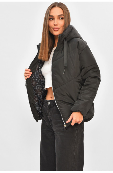 Куртка женская демисезонная черного цвета 197282L
