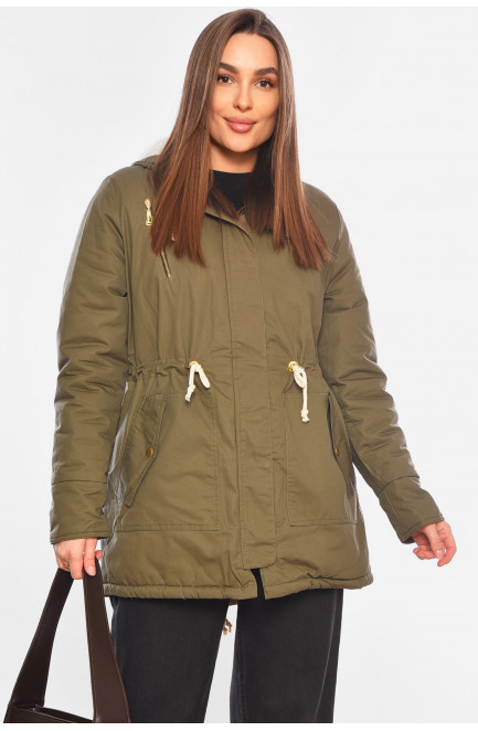Куртка женская демисезонная цвета хаки 197771L