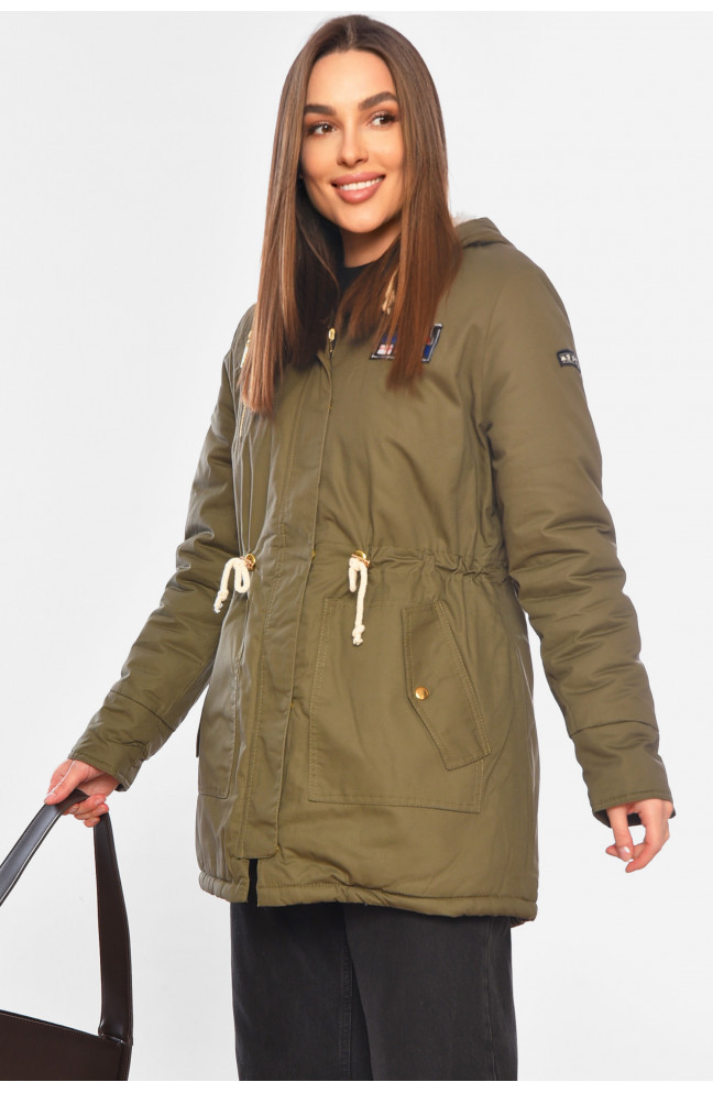 Куртка женская демисезонная цвета хаки 197771L
