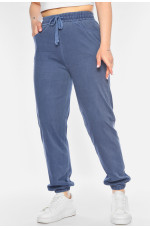 Штаны женские однотонные синего цвета 198268L