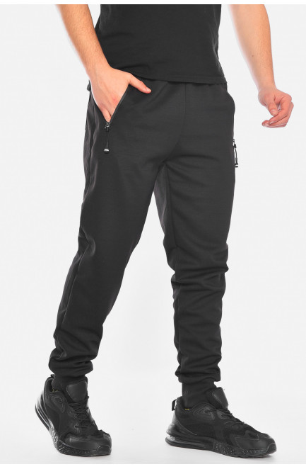 Спортивные штаны мужские черного цвета 198343L
