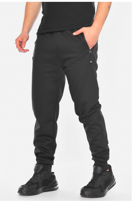 Спортивные штаны мужские черного цвета 198343L