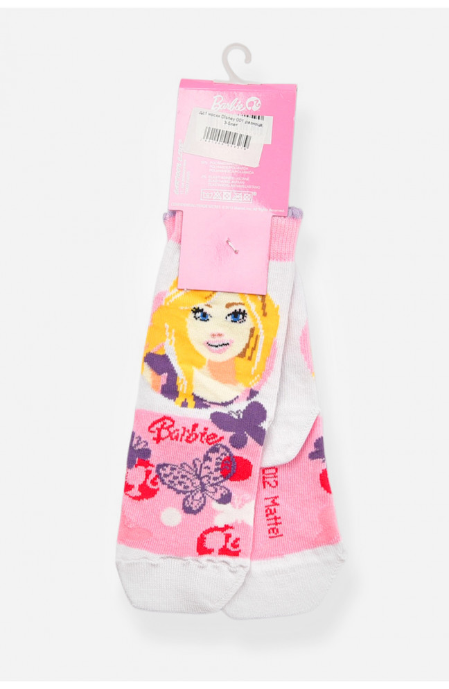 Носки детские демисезонные бело-розового цвета 198460L