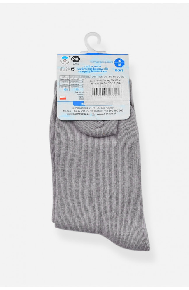 Носки детские демисезонные серого цвета 198492L