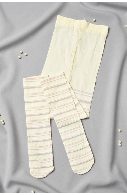 Колготы детские для девочки молочного цвета 198611L