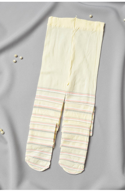 Колготы детские для девочки молочного цвета 198611L