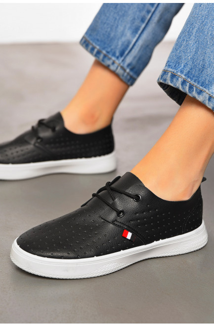 Мокасины женские черного цвета 198845L