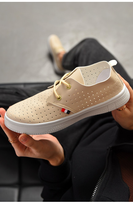 Мокасины женские бежевого цвета 198850L