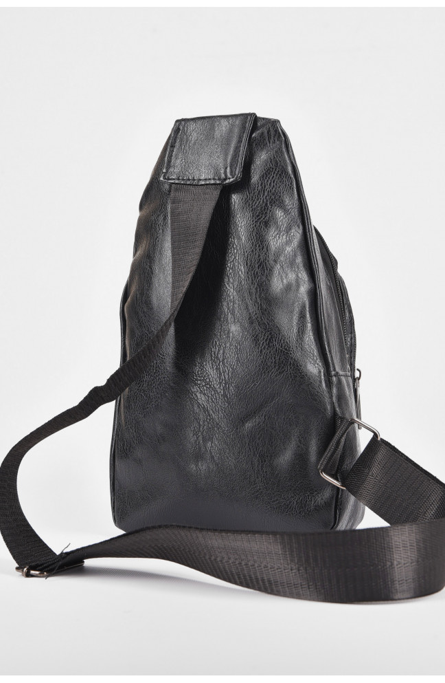 Сумка мужская через плечо из экокожи черного цвета 199028L