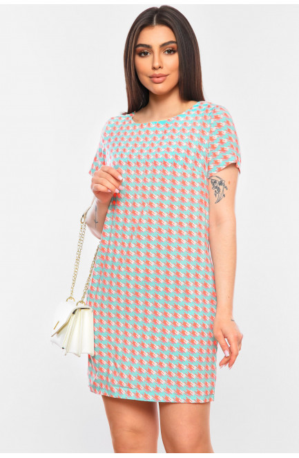 Платье женское салатового цвета с принтом 199801L