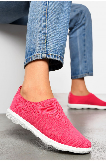 Мокасины женские розового цвета текстиль 199836L