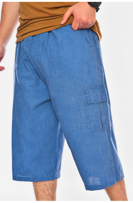 Бриджи мужские полубатальные голубого цвета 199890L