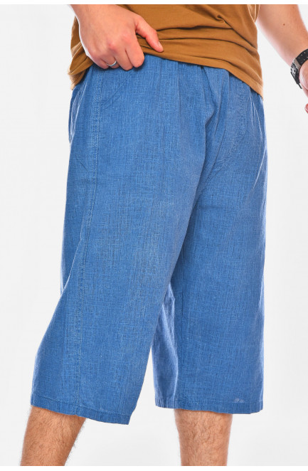 Бриджи мужские полубатальные голубого цвета 199890L