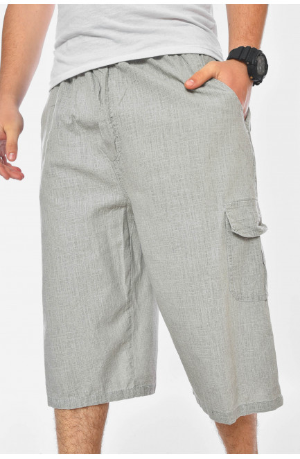 Бриджи мужские полубатальные светло-серого цвета 199895L