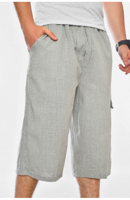 Бриджи мужские полубатальные светло-серого цвета 199895L